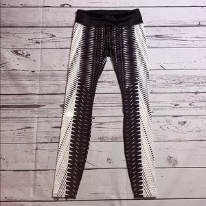 White and black workout leggings